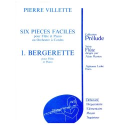 Pierre Villette: 6 Pi&egrave;ces faciles No.1, Op.47: Bergerette (Flute & Piano)