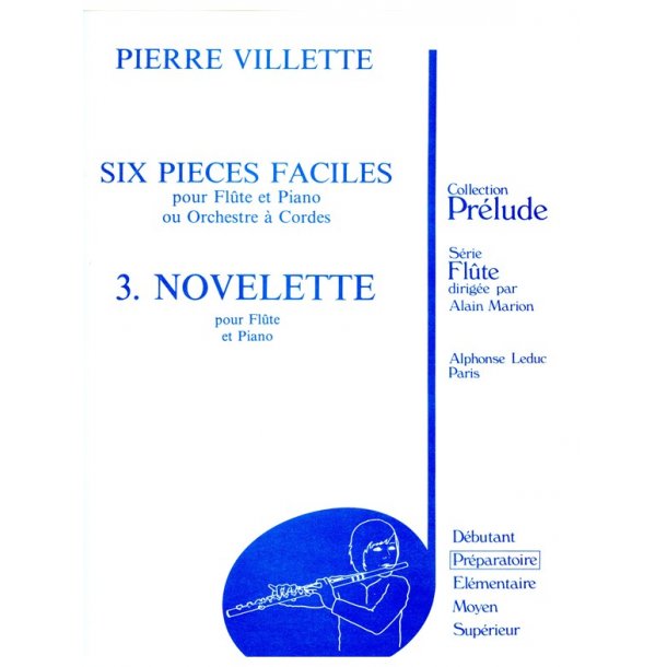Pierre Villette: 6 Pi&egrave;ces faciles No.3, Op.49: Novelette (Flute & Piano)