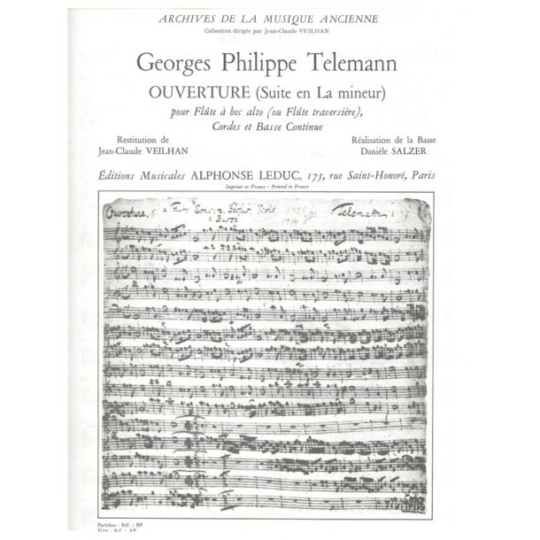 Telemann Suite In A Minor Violin 1 Part