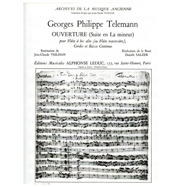 Telemann Suite In A Minor Violin 2 Part