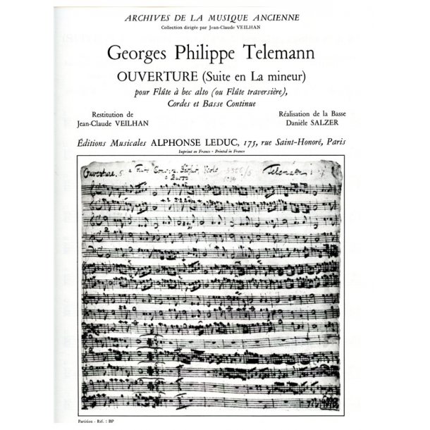 Telemann Suite In A Minor Viola Part