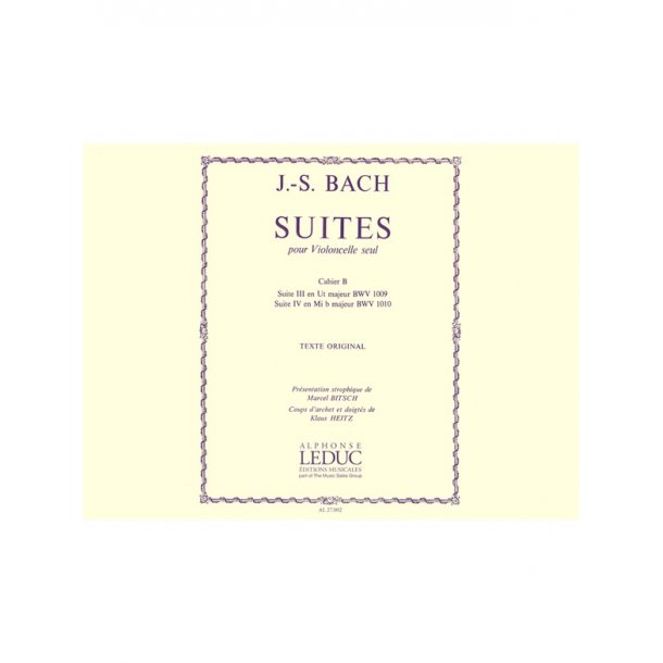 Johann Sebastian Bach: 6 Suites Vol.2: No.3 & No.4 (Cello solo)