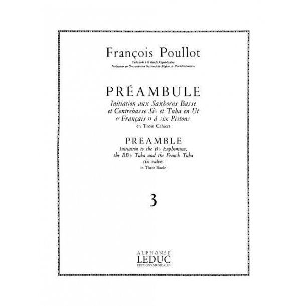 Fran&ccedil;ois Poullot: Pr&eacute;amble Vol.3 (Tuba solo)