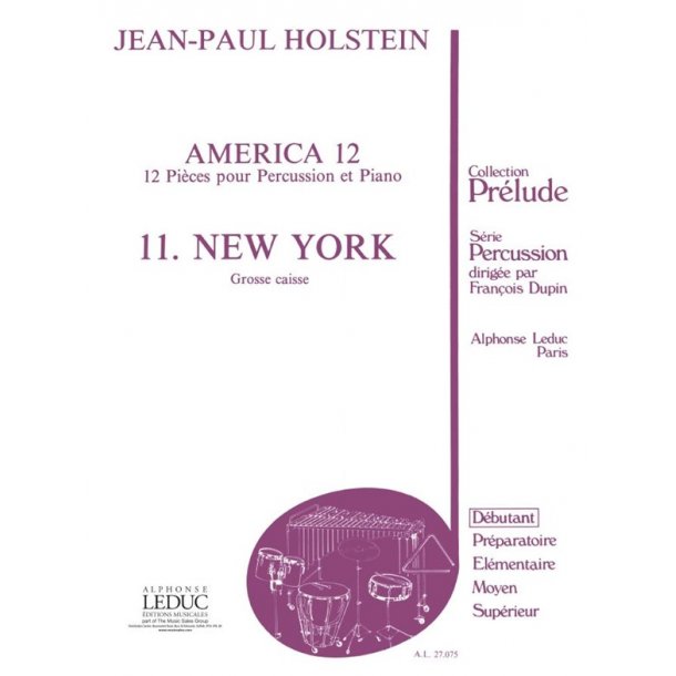 Jean-Paul Holstein: America 12 - No.11: New York (Percussion solo)