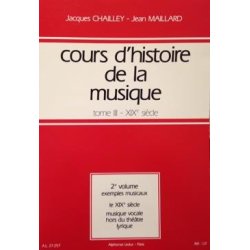 Chailley Cours D'histoire De La Musique Tome 3 Vol 2 Exemples Musicaux
