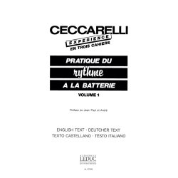 Jean-Paul & Andr&eacute; Ceccarelli J.P.& An.: Ceccarelli-Exp&eacute;rience Vol.1 (Percussion solo)