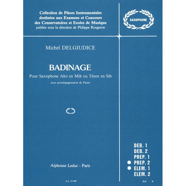 Michel Delguidice: Badinage (Saxophone-Alto & Piano)