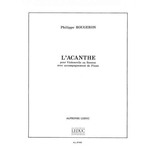 Philippe Rougeron: L'Acanthe (Cello & Piano)