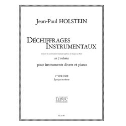 Holstein Dechiffrages Instrumentaux Volume 2 Epoque Moderne Book