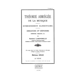 Larondelle Theorie Abregee De La Musique Questions Et Reponses Book