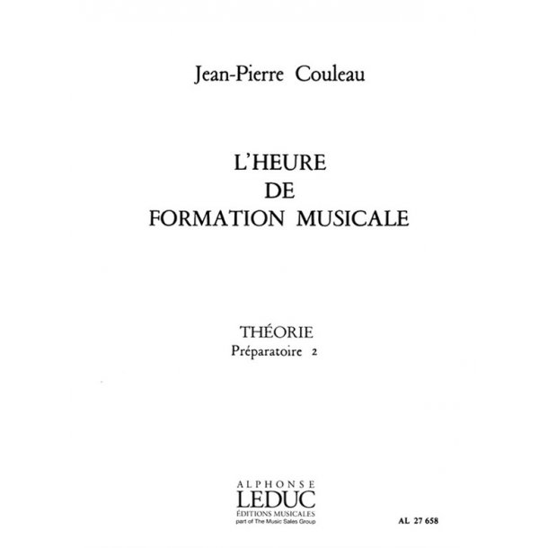Couleau Heure De Formation Musicale Preparatoire 2 Theorie Book