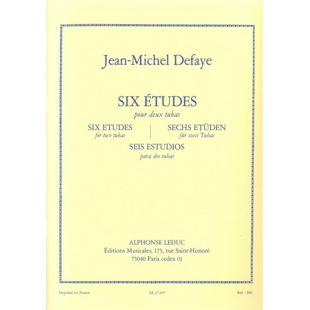 Jean Michel Defaye: 6 Etudes (Tubas 2)