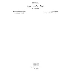 Johann Gottfried Walther: Chorale: Aus Tiefer not. De profundis (Ma&icirc;tres No.35) (Organ)