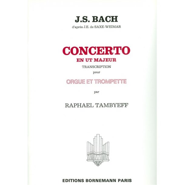 Bach Js Tambyeff Concerto In C Major Trumpet & Organ Book