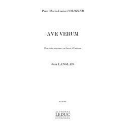 Jean Langlais: 3 Pri&egrave;res No.1: Ave Verum (med) (Voice solo)