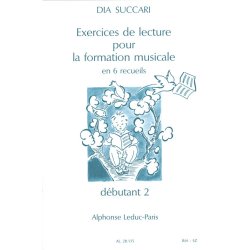 Succari Exercices De Lecture Pour La Formation Musicale Vol 2 Deb 2 Bk