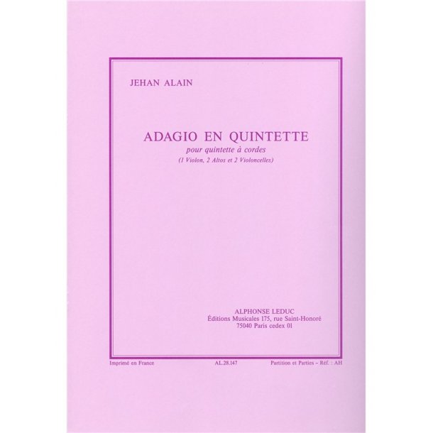 Jehan Ariste Alain: Adagio en Quintette (Quintet-Strings)