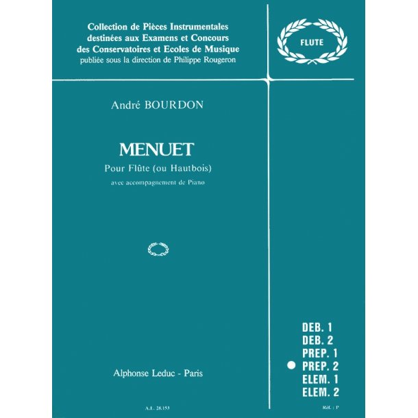 Andr&eacute; Bourdon: Menuet (Flute & Piano)