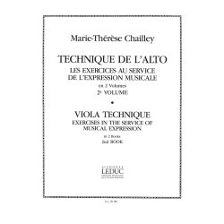 Chailley Technique De L'alto Exercices Au Service Vol 2 Viola Book