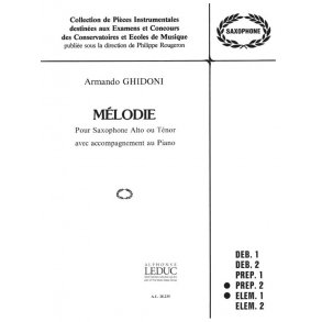 Armando Ghidoni: Mélodie (Saxophone-Alto & Piano)