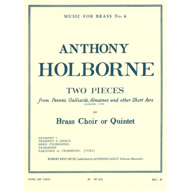 Anthony Holborne: 2 Pieces (Quintet-Brass)