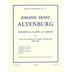 Altenburg King Concerto Clarini & Timpani 7 Trumpets Mfb017 Sc/Pts