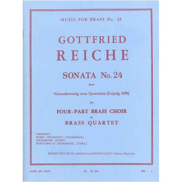 Gottfried Reiche: Sonata No.24 (Quartet-Brass)