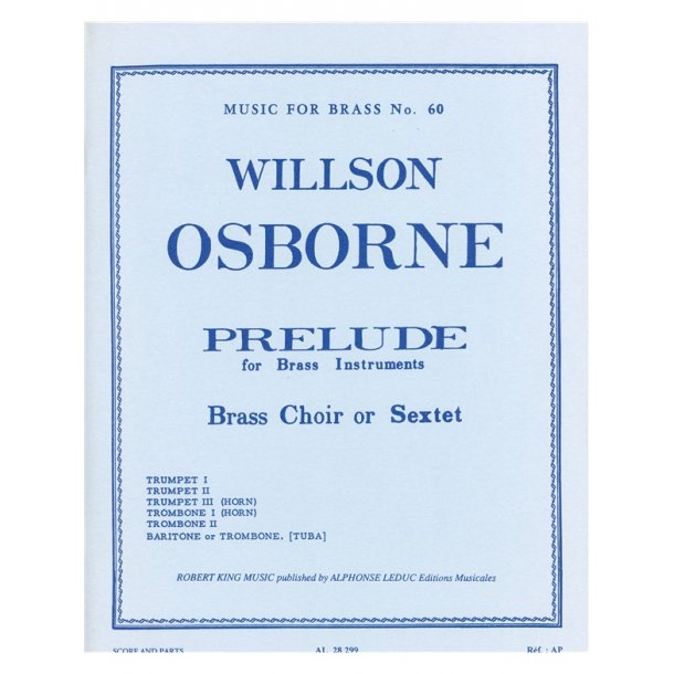 Willson Osborne: Prelude (Sextet-Brass)