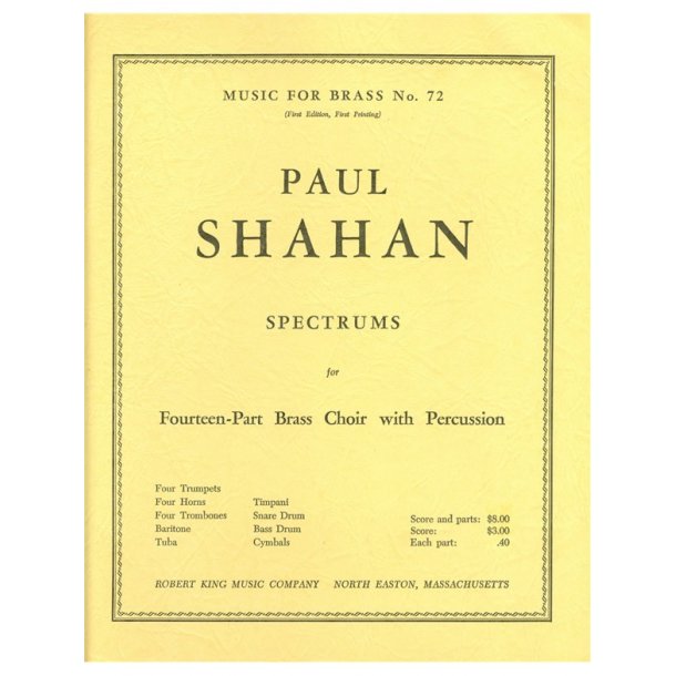 Paul Shahan: Spectrums (Ensemble-Brass 8 or more)