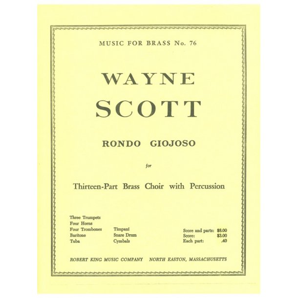 Wayne Scott: Rondo giojoso (Ensemble-Brass 8 or more)