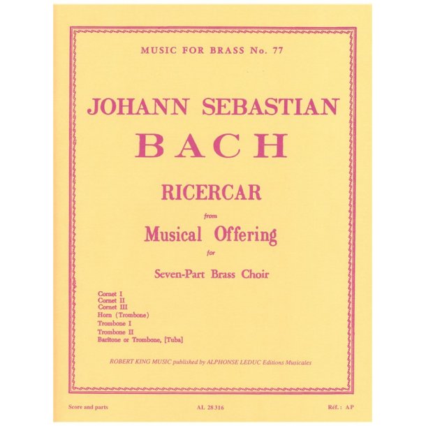 Johann Sebastian Bach: Ricercar de l'Offrande musicale (Septet-Brass)