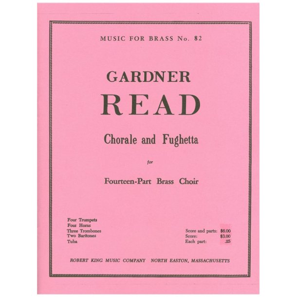 Gardner Read: Chorale & Fughetta (Ensemble-Brass 8 or more)