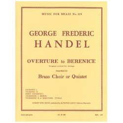 Georg Friedrich Handel: Overture from 'B&eacute;r&eacute;nice' (Quintet-Brass)