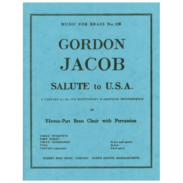 Gordon Jacob: Salute to USA (Ensemble-Brass 8 or more)