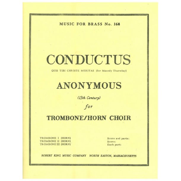 Anon.: Conductus (Horns 3)