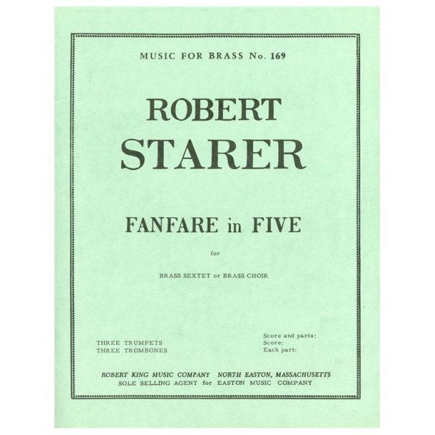Robert Starer: Fanfare in Five (Sextet-Brass)