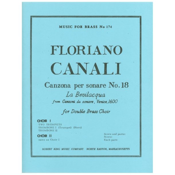 Floriano Canali: Canzona per sonare No.18 (Ensemble-Brass 8 or more)
