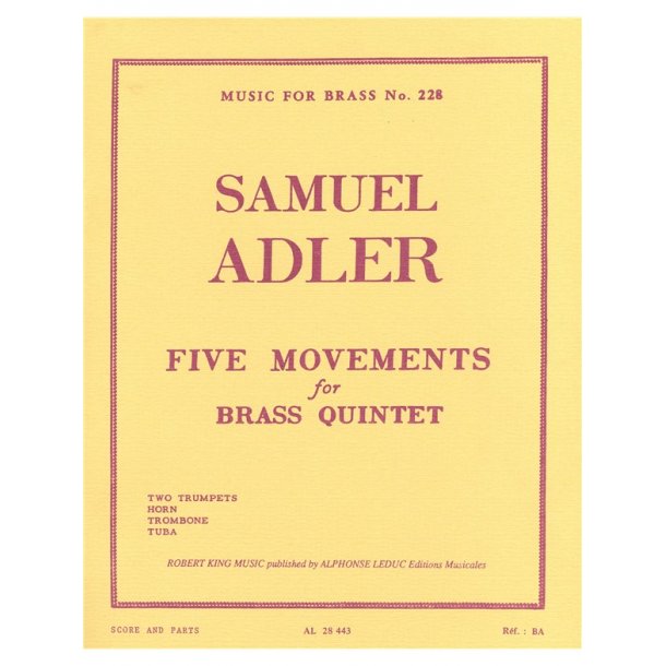 Samuel Adler: 5 Mouvements (Quintet-Brass)