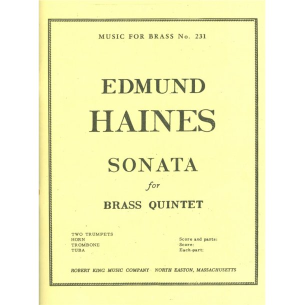 Edmund Haines: Sonata (Quintet-Brass)