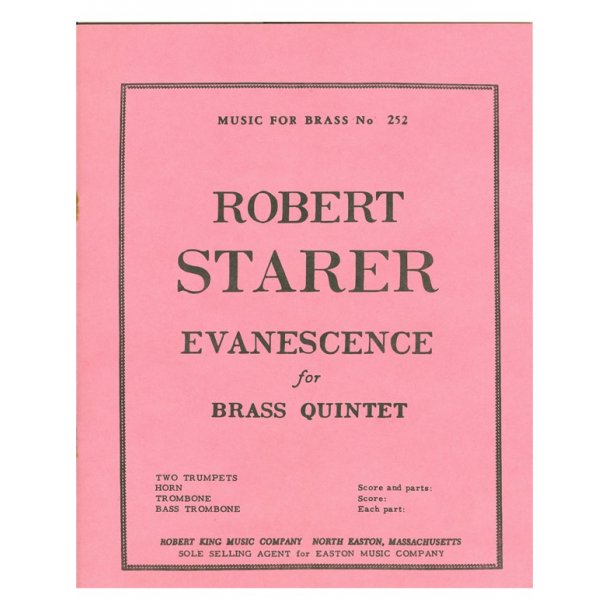 Robert Starer: Evanescence (Quintet-Brass)