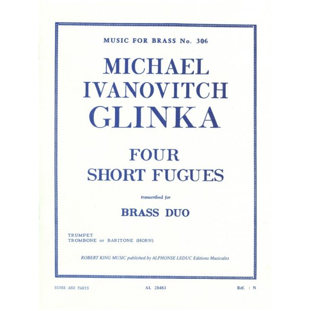 Glinka King 4 Short Fugues Mfb306 Trumpet Trombone Horn Book