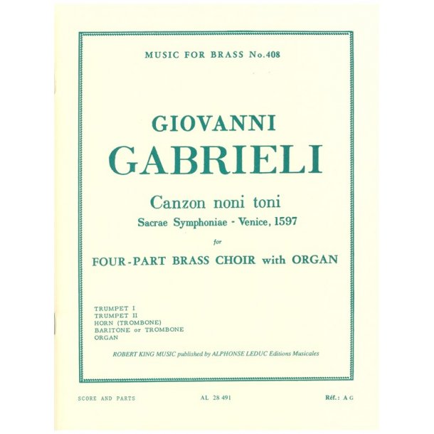 Giovanni Gabrieli: Canzon noni Toni (Quintet-Mixed)