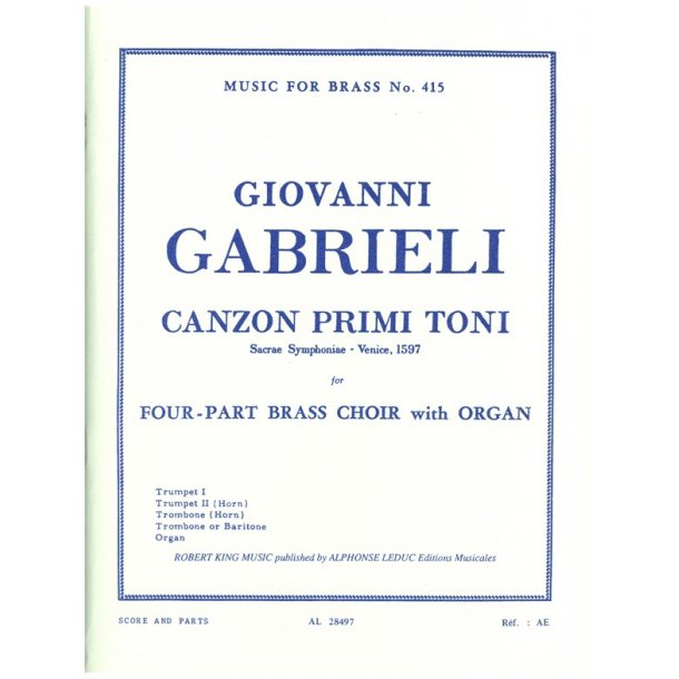 Giovanni Gabrieli: Canzon primi Toni (Quintet-Mixed)