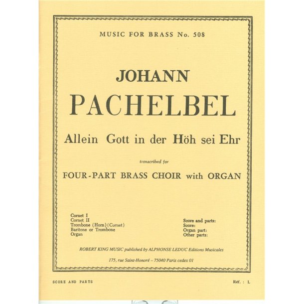Johann Pachelbel: Allein Gott in der H&ouml;h (Quintet-Mixed)