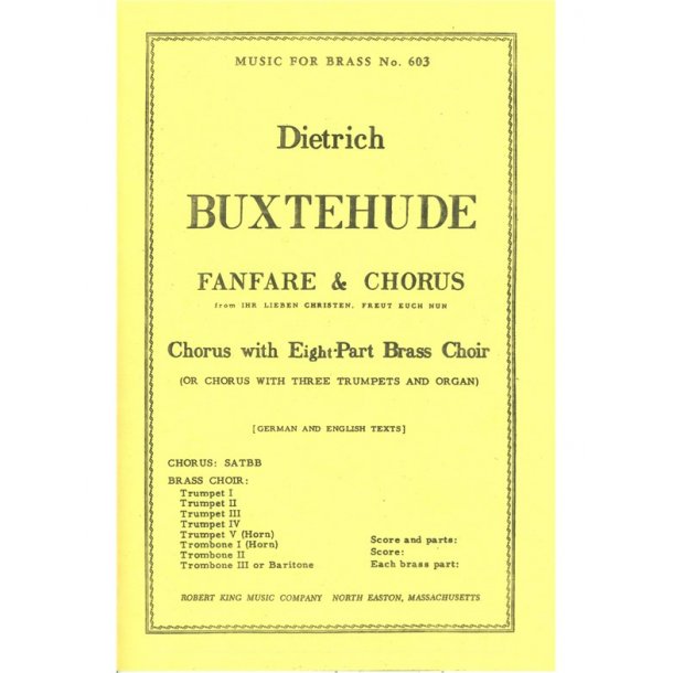 Dietrich Buxtehude: Fanfare & Chorus (Choral-Mixed accompanied)