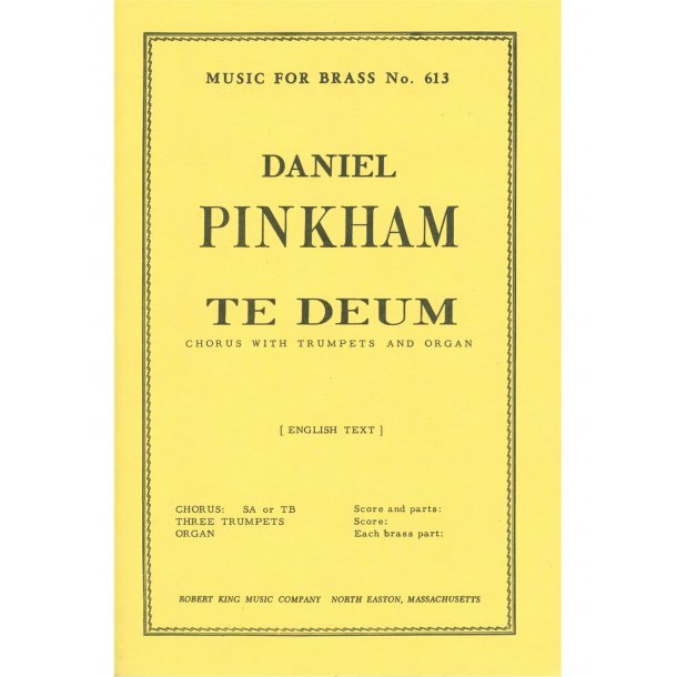 Pinkham Daniel Te Deum Brass Ensemble Score/Parts