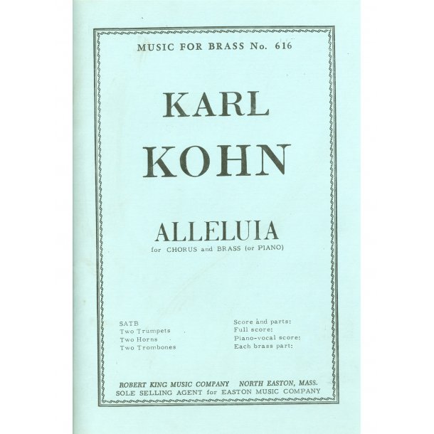 Karl Kohn: Alleluia (Choral-Mixed accompanied)