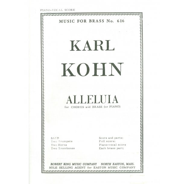 Karl Kohn: Alleluia (Choral-Mixed accompanied)
