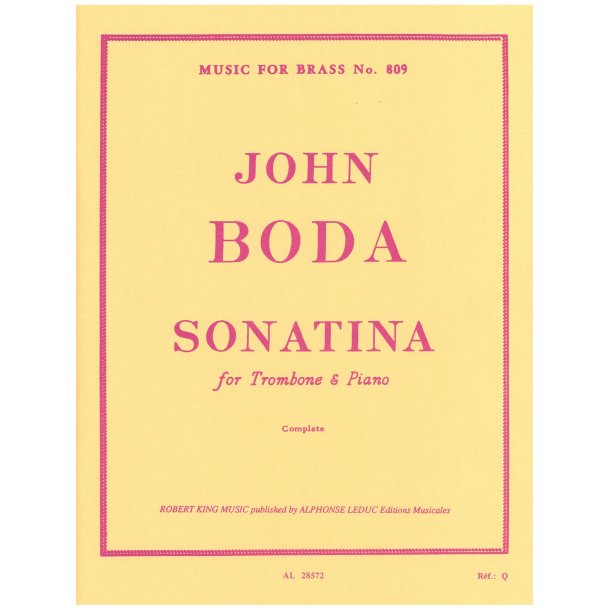 John Boda: Sonatina (Trombone & Piano)