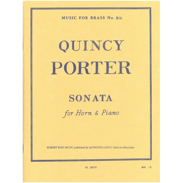 Quincy Porter: Sonata (Horn & Piano)